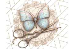 Vintage Butterfly PNG Clipart, Fairytale Cottagecore Images Product Image 2