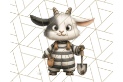 Cute Animals in Jail Clipart PNG, Funny Prisoner Critters Product Image 2