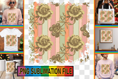 Playful TSHIRT Gift Ideas PNG, Gold Flower Product Image 1