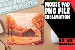 Watercolor Autumn Mouse Pad Sublimation Art Product Image 1