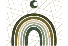 Boho Rainbow PNG Clipart, Earthy Arches &amp; Minimal Shapes Product Image 2