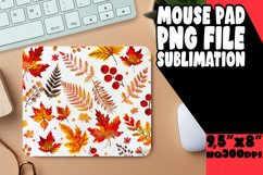 Elegant Fall Leaves Watercolor Mouse Pad Art Product Image 1
