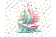 Pink and Mint Summer Clipart PNG Beach Icons, Summer Fun Png Product Image 2