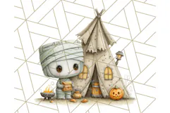 Midnight Monster Camp Out Clipart PNG, Halloween Png Product Image 2