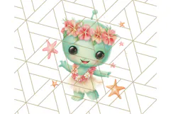 Alien Vacation Clipart PNG, Cute Summer Galaxy Art Clip Art Product Image 2