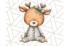 Christmas Pets in Pajamas Clipart PNG, Christmas Png Clipart Product Image 2