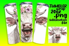Whimsical Cow Tumbler Sublimation - 20oz Product Image 1