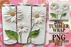 3D Floral Euphoria: Tumbler Wrap Sublimation Product Image 1