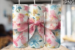 Spring Fling Bow Tumbler Wrap -High Quality 300 Dpi Product Image 1