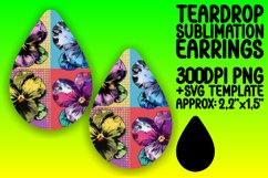 Eye-catching Pop Art Teardrop Earring Design Graphics Product Image 1