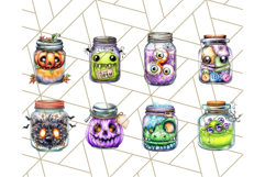 Halloween Monster Clipart PNG, Monsters in Jars, Spooky Png Product Image 2