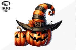 Halloween Pumpkins Sublimation - Clipart PNG Design Product Image 1
