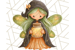 Halloween Fairy Clipart PNG, Spooky Cute Character Art Product Image 2