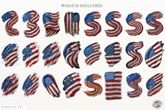 Patriotic American Flag Brushtrokes Clipart Product Image 4