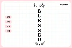 Porch Sign Saying SVG | Simply Blessed Product Image 3