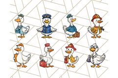 Goose Occupation Clipart PNG, Cute Job-Themed Graphics Product Image 6