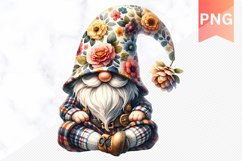 Floral Gnome Sublimation - Clipart PNG Bundle Product Image 5