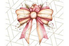 Muted Cozy Christmas Bows PNG Clipart, Winter Holiday Png Product Image 2