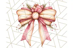Muted Cozy Christmas Bows PNG Clipart, Winter Holiday Png Product Image 2