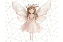 Pastel Pink Fairy Garden Clipart, Enchanted Cottagecore Png Product Image 2