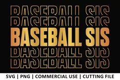 Baseball Sis SVG | Stacked SVG Product Image 1