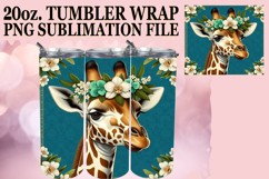 ENCHANTING VIBES 20oz TUMBLER WRAP, Giraffe Product Image 1