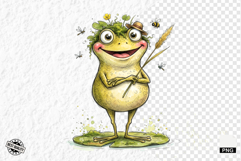 Summer Whimsical Frog PNG Clipart Product Image 1