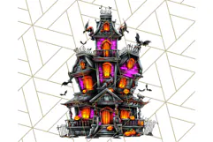 Haunted Houses Clipart PNG, Spooky Halloween Homes Product Image 2