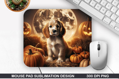 Halloween Dog Mouse Pad Sublimation, Halloween Mouse Pad PNG Product Image 1