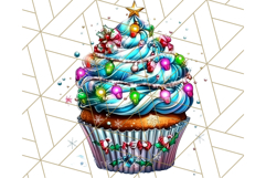 Christmas Cupcake PNG Clipart, Cute Food PNG, Holiday Treat Product Image 2