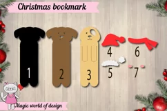 Christmas bookmark dog Template svg, paper cut svg Product Image 4