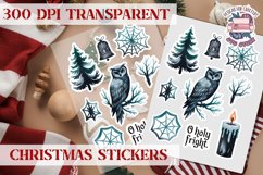 Christmas Sticker Sheet Gothic Dark Winter Holiday PNG Product Image 1