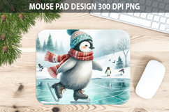 Penguin Mouse pad Sublimation - Christmas Animal PNG Design Product Image 1