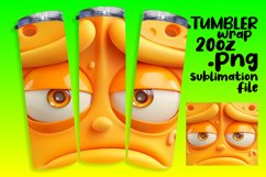 Festive Cartoon Emoji Tumbler Design - Sublimation 20oz Product Image 1