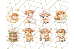 Baby Highland Cow Nursery PNG Clipart, Cute Farm Animal Png Product Image 6