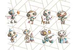 Robot Clipart, Soft Realistic Full Body Robot PNG Images Product Image 6