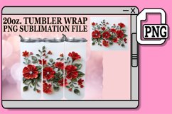 Delicate Fresh Floral Petal 3D 20oz Tumbler Design Product Image 1