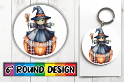 Sweet Circle Car Coaster PNG, Pumpkin Watercolor Product Image 1