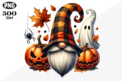 Halloween Gnomes Sublimation - Clipart PNG Design Product Image 1