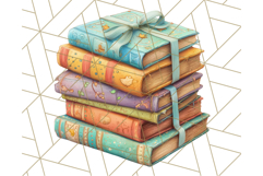 Whimsical Library Clipart with Cozy Readers and Books Product Image 2