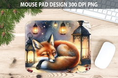 Fox Mouse pad Sublimation - Thanksgiving Animal PNG Design Product Image 1