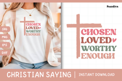 Christian Quote SVG - Faith Saying | Chosen Loved Product Image 1