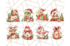 Christmas Dinosaur PNG Clipart, Cute Dino Holiday Art Png Product Image 2