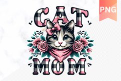 Cat Mom Sublimation - Mother's Day Clipart PNG Design Product Image 1