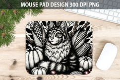 Cat Mouse pad Sublimation - Thanksgiving PNG Design Product Image 1