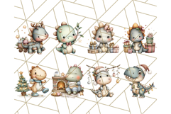 Christmas Dinosaur Party Png, Dino Clipart PNG Product Image 6