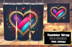 20oz Tumbler Design for Sublimation , Heart Product Image 1