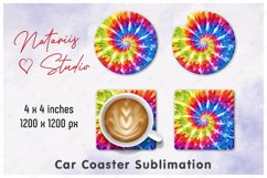 Rainbow TIE DYE Mini Bundle - Tumbler, Mug, Coaster Product Image 4