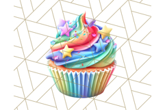 Bright Summer Cupcake PNG Clipart, Colorful Cupcakes Product Image 2