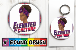 Sweet Circle Coasters Design, Black Woman Product Image 1